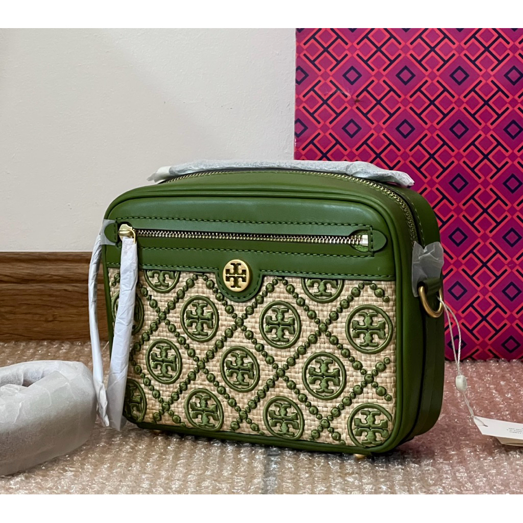 New สะพายข้าง ถือได้ งาน Shop  T Monogram Leather Camera Bag 80505