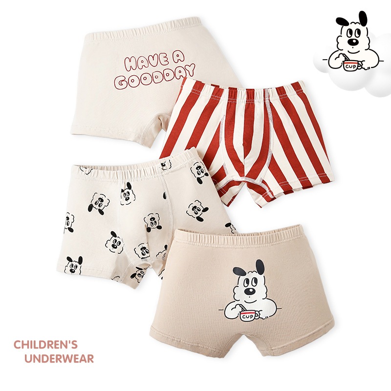BOXER กางเกงในเด็กผู้ชาย แพ็ค 4 ตัว (ตรงปก เป๊ะปัง) มีไซส์ S-4XL สินค้าส่งจาก กทม. ตัดรอบทุกวัน บ่ายโมงค่ะ รูปที่ 2