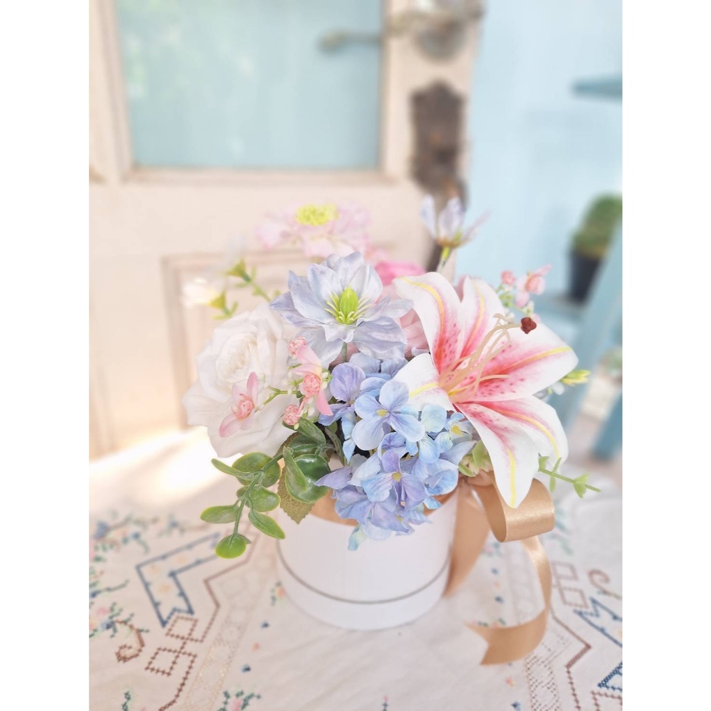 🌸🌈 ช่อดอกไม้ประดิษฐ์ ห่อกล่อง ส่งด่วน 14Feb