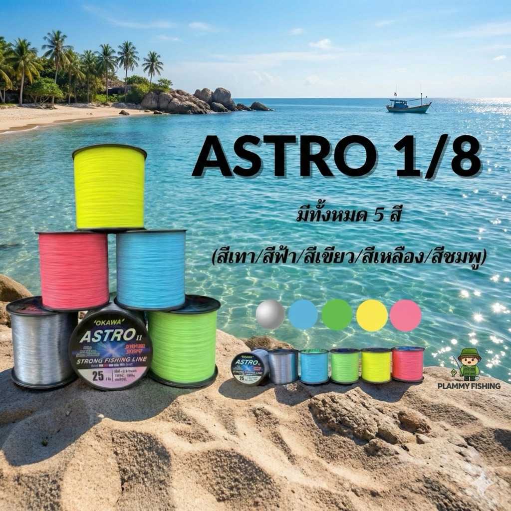 สายเอ็นตกปลาโอกาวา ASTRO1/8  มี 5 สี