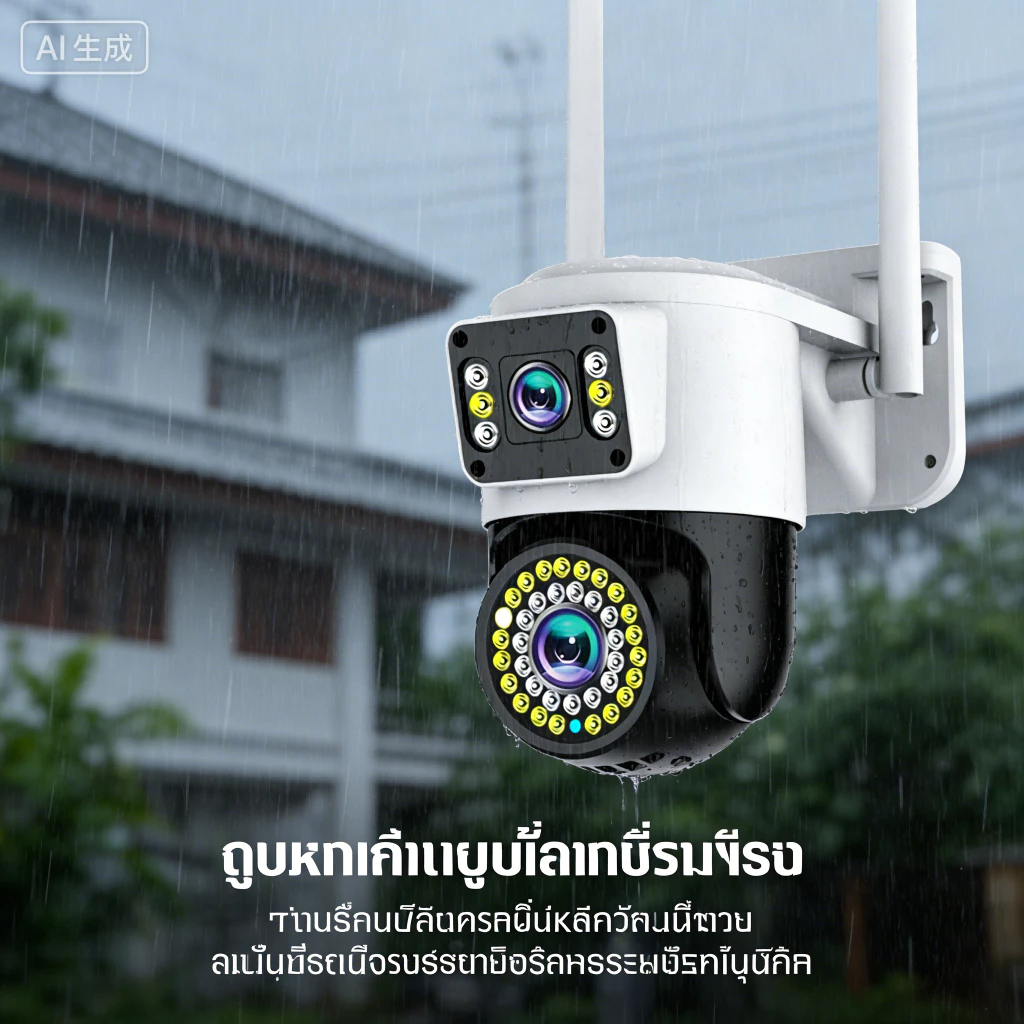 YOOSEE กล้องวงจรปิด ไร้สาย 8MP เลนส์คู่ กันน้ำ กลางคืนชัดเจน ตรวจจับเคลื่อนไหว 360° พูดคุยสองทาง thumbnail 4