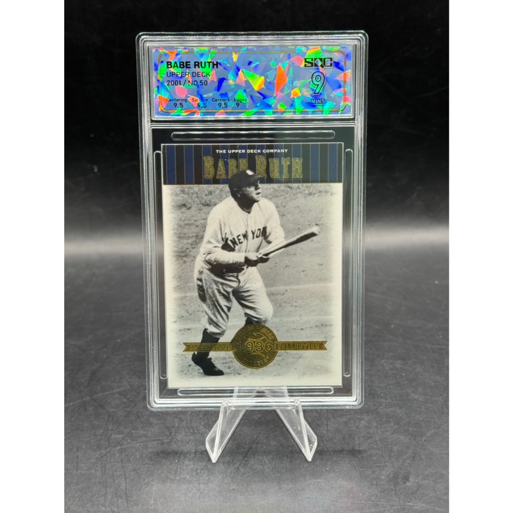 2001 Upper Deck Hall of Famers Babe Ruth Yankees #50 SQC 9 MINT (9.5 SUBS)
