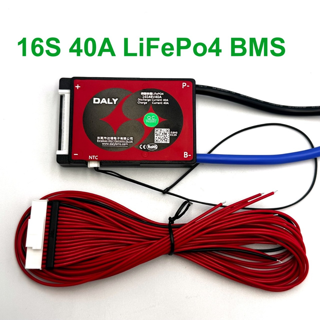 BMS 16S 48V 40A สำหรับแบตเตอรี่ลิเธียมฟอสเฟต Lithium Phosphate LiFePO4 3.2 V Battery Management Syst
