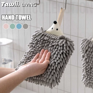 Tawii. ผ้าเช็ดมือ ลายน่ารัก ซับน้ำทันที แห้งไว แขวนได้ เหมาะสำหรับห้องครัวและห้องน้ำ Hand towel
