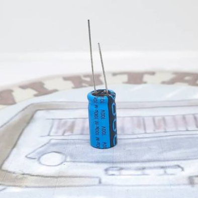 100uf 100v BC Capacitor 20x10mm (ราคาต่อชิ้น)
