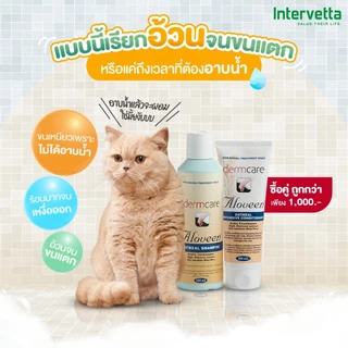 Dermcare Aloveen Oatmeal Shampoo แชมพูสูตรโอ๊ตมิลล์ ช่วยลดอาการคัน ผื่น แดง สำหรับสุนัขและแมวแพ้ง่าย ขนาด 500ml / 250ml
