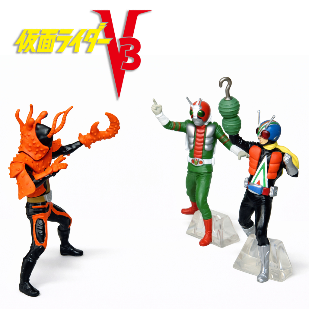 Bandai : Kamen Rider V3 / Rider Man - H.G.C.O.R.E. Kamen Rider 03 - งานแท้ มือ1 ไม่แกะซีล มีใบปิด