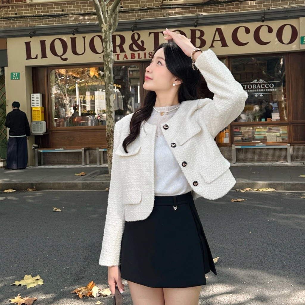 พร้อมส่ง Amour Skirt - Everymay กระโปรงกางเกง อะไหล่หัวใจ