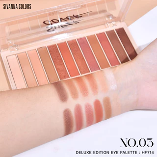 Sivanna Colors Deluxe Edition Eye Palette : HF714 #อายแชโดว์เนื้อแมทท์และชิมเมอร์ สีชัดแน่น พกพาสะดวก