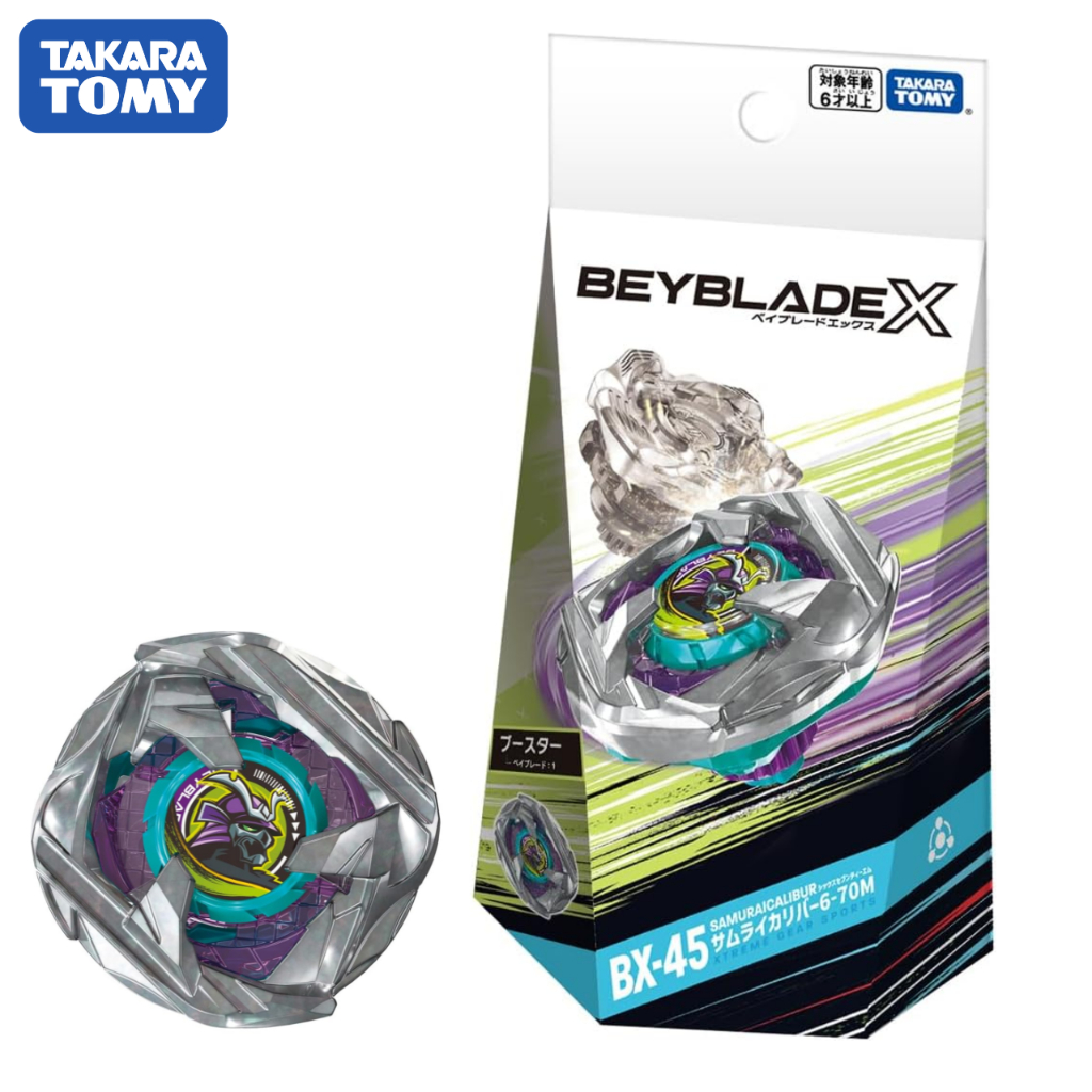 เบย์เบลด X ของแท้ Takara Tomy BX-45 Booster Samurai Caliber 6-70M แข่งขัน เด็ก แท้ ญี่ปุ่น BX-45