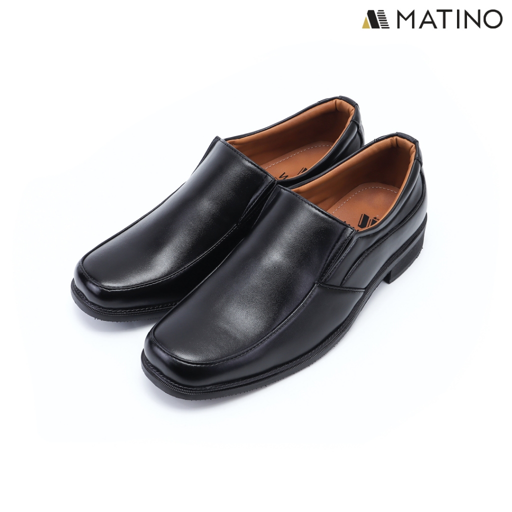 MATINO SHOES รองเท้าชายคัทชูหนัง รุ่น P/B 6939 BLACK