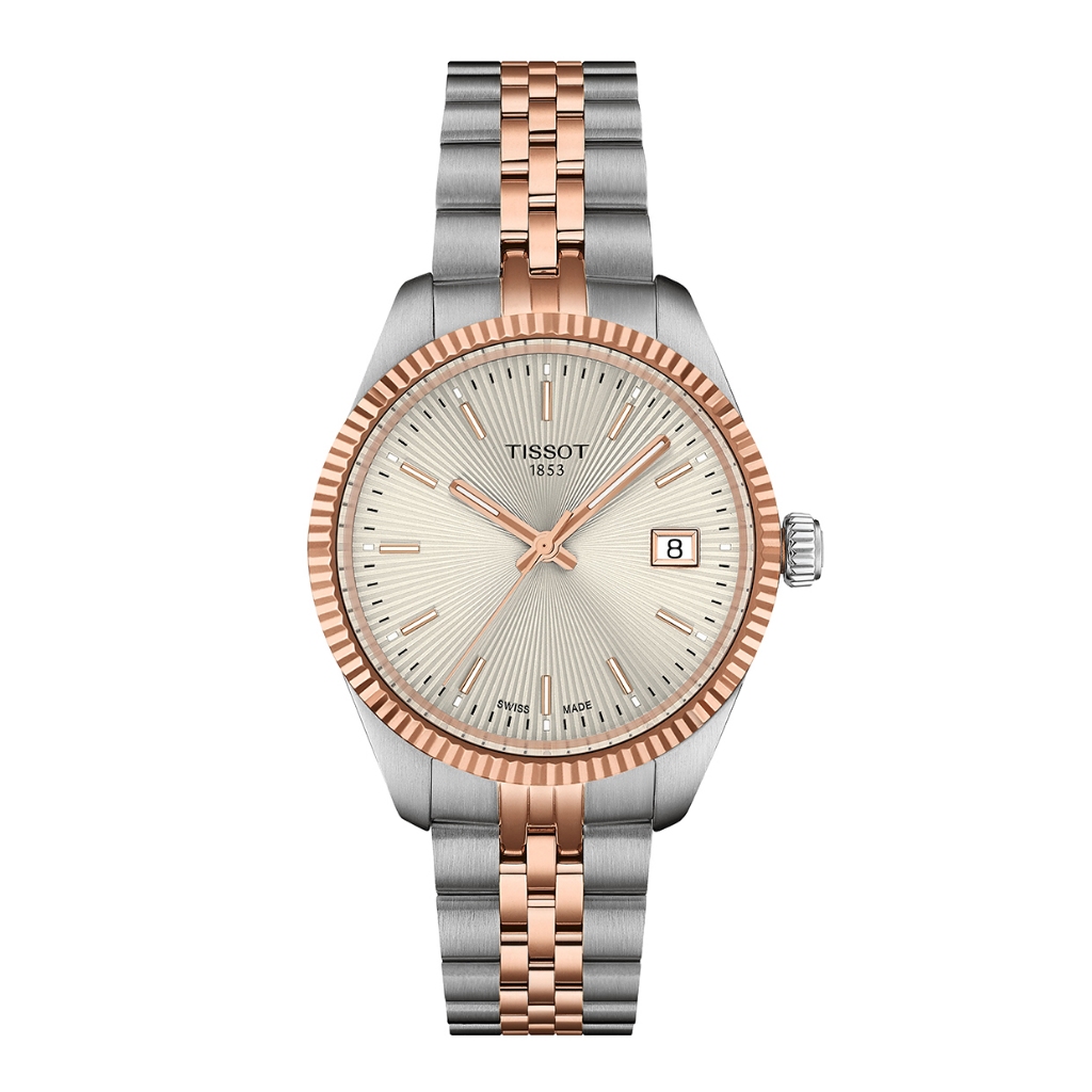 Tissot Ballade 34 mm ทิสโซต์ บัลลาร์ด 34 มม. สีเงิน ทองคำสีชมพู T1562102203101 นาฬิกาผู้หญิง