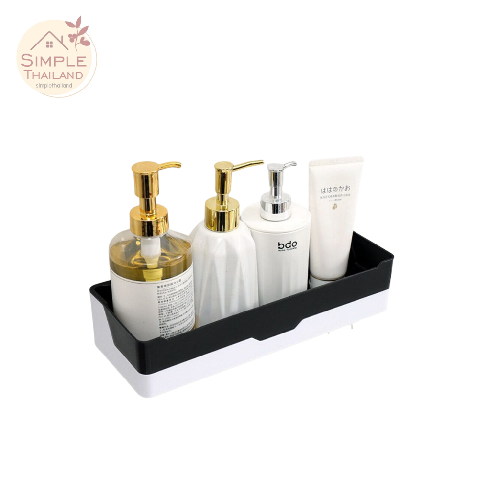 ชั้นวางสบู่ ที่วางสบู่ติดผนัง bathroom rack ไม่ต้องเจาะผนัง วางของในห้องน้ำ ตกแต่งบ้าน คอนโด simple thailand