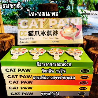 CC PAW ขนมแมว แคท ทรีท สปูน ขนมแมวเลีย 6 รสชาติ 20กรัม 4 สปูน x 1 กล่อง