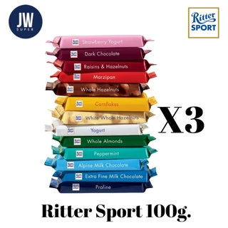(x3) Ritter Sport ริตเตอร์ สปอร์ต 100 กรัม(g.)