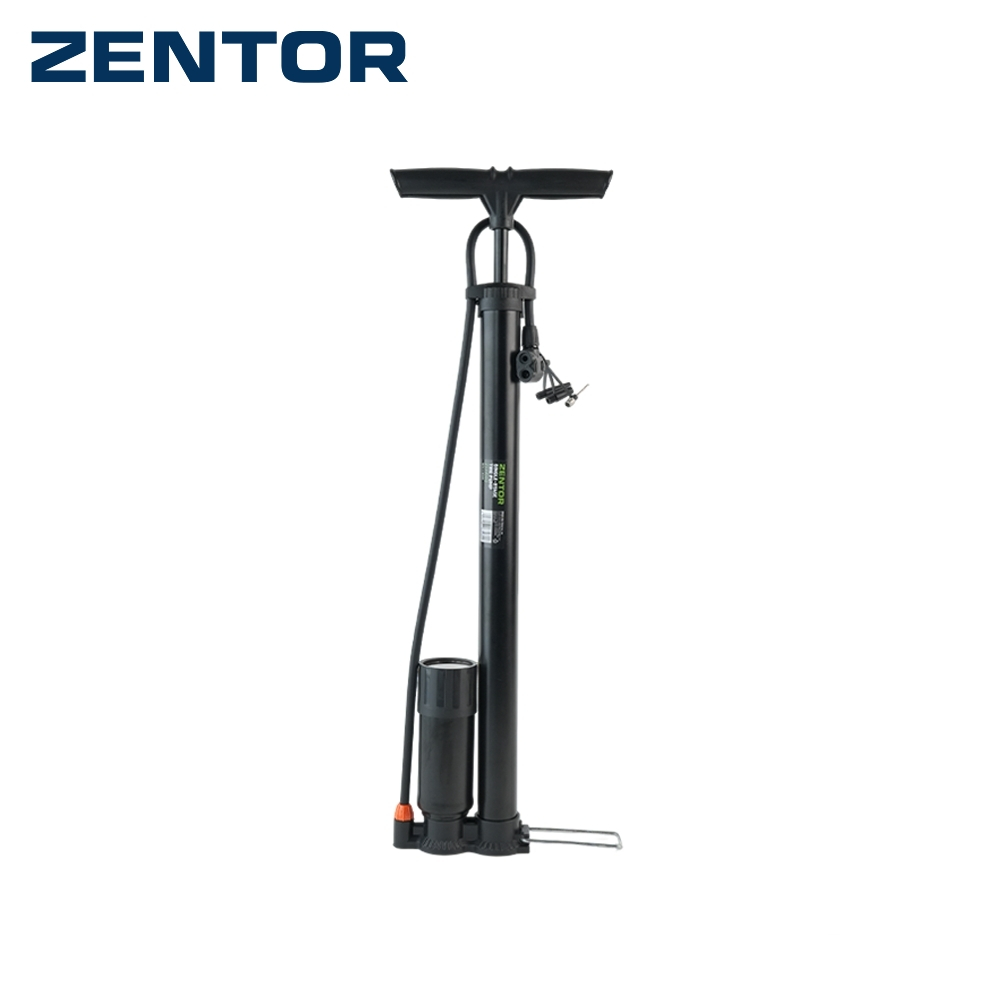 Zentor ที่สูบลมจักรยาน เครื่องเติมลม ปั๊มลมมือ แรงดันสูง 120 PSI แข็งแรง ทนทาน มาตรฐานนานาชาติ Hand Air Pump