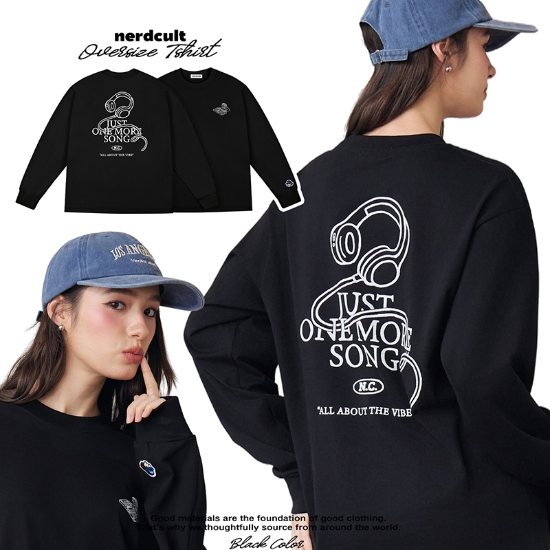 NERDCULT | Songs Graphic Long Sleeve | RELAX CUT™ (เสื้อยืดแขนยาวทรงหลวม)