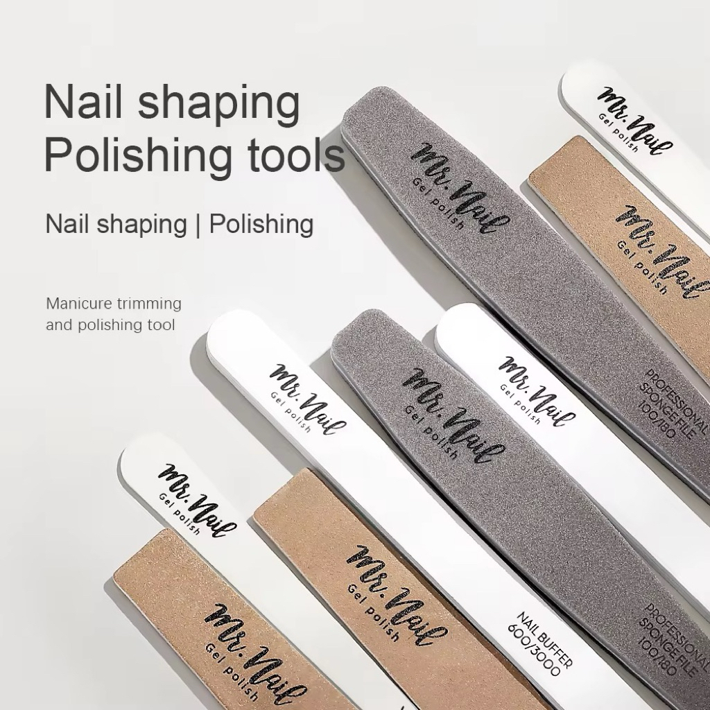 MR Nail ตะไบเล็บ Nail Shaping polishing tool ( ชุด 4 ชิ้น)