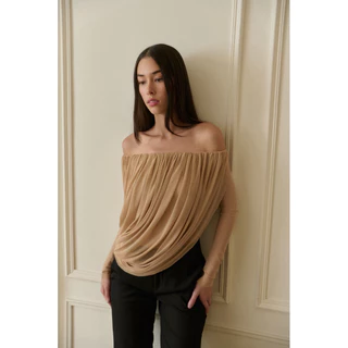 MACHMACHTHELABEL - Blaire Draped Top เสื้อเดรปแขนยาว (พร้อมส่ง)