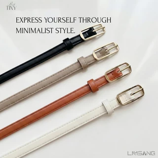 (🇹🇭 พร้อมส่ง) LAMSANG B18 Tiny Belt เข็มขัดผู้หญิงเส้นเล็ก หนัง PU ขนาด 1.3 x 101 cm