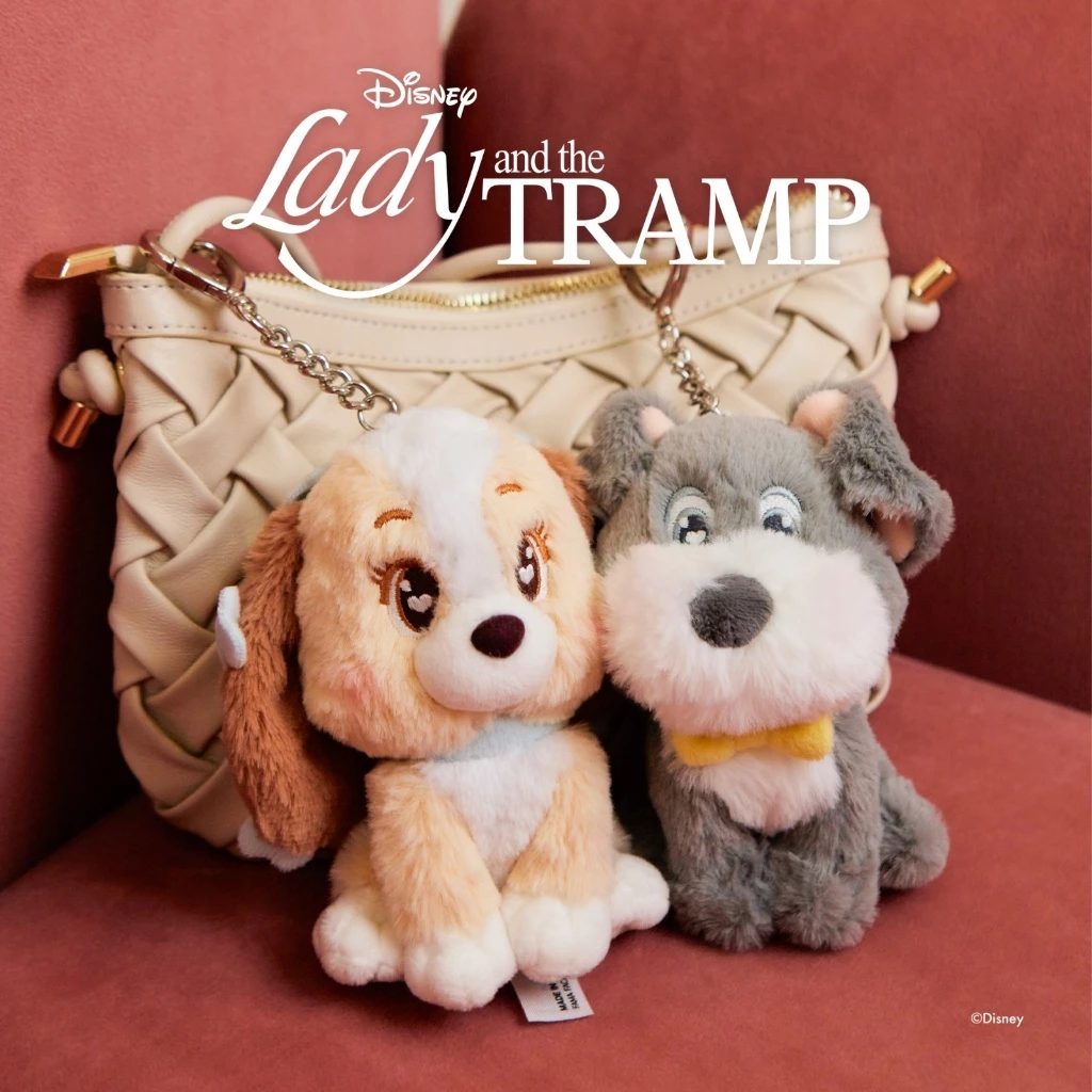 Disney Lady and The Tramp Sweet Magnet Keychain Set - พวงกุญแจแม่เหล็กดิสนีย์