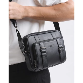 DAPPER กระเป๋าสะพายข้าง Double Buckle Crossbody Bag สีดำ (BM5/BK/1307SF)