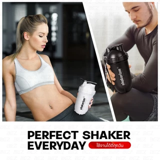 แก้วเชคโปรตีน แก้วเชคเวย์ BEZ ออกกำลังกาย พร้อมตะแกรง เขย่าไม่เป็นก้อน Shaker Bottle ฟิตเนส