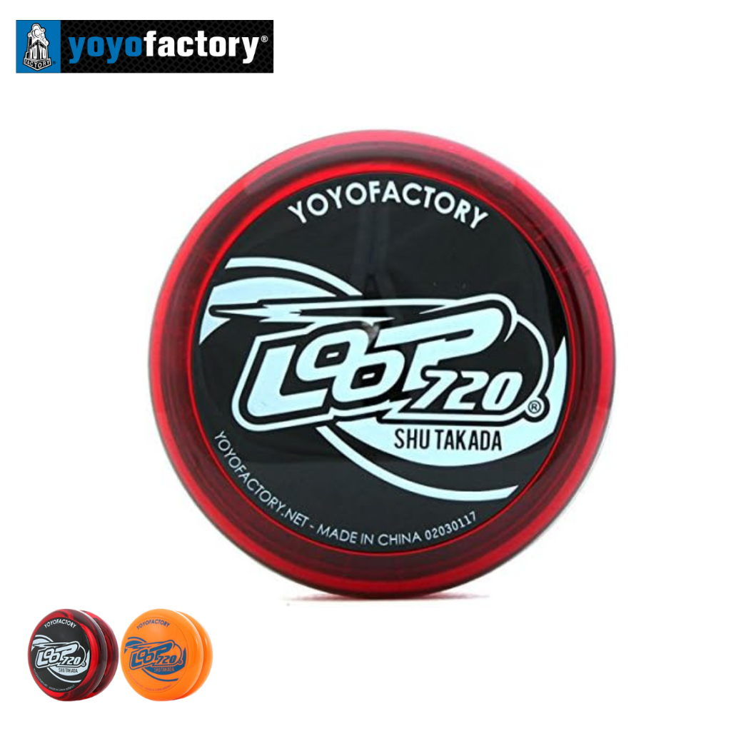 โยโย่ Loop 720 (เวอร์ชั่นญี่ปุ่น) พร้อมดีวีดีสำหรับผู้เริ่มต้น ผลิตโดย Yoyo Factory (ฝาครอบสีแดง/ดำใส)