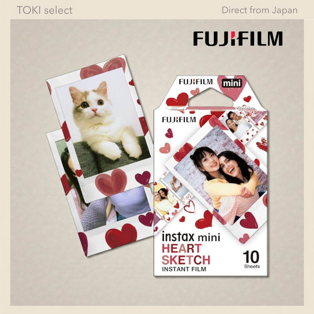 FUJIFILM INSTAX MINI Heart Sketch Film 10 Sheets for Instax Mini Cameras
