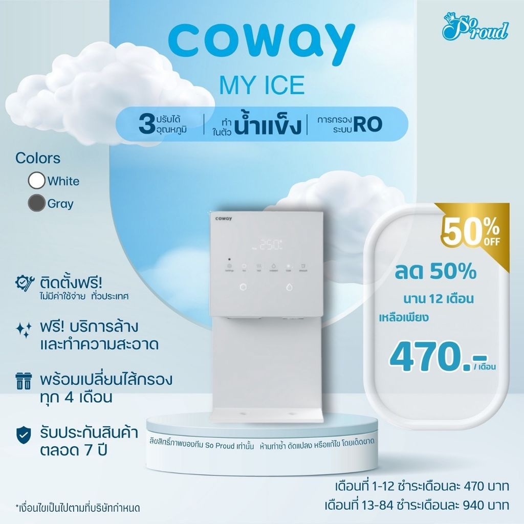 เครื่องกรองน้ำ coway ระบบ RO รุ่น My Ice( สำคัญมากทักแชทก่อนทำการสั่งซื้อ)