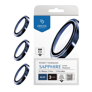 iMos ฟิล์มกระจกเลนส์กล้อง Sapphire สำหรับ iPhone 17/Air/Pro/Pro Max กันรอย คมชัด