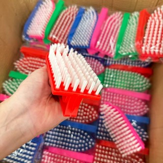 [ขายยกโหล12ชิ้น] แปรงพลาสติก แปรงซักผ้า ทรงเตารีด คละสี