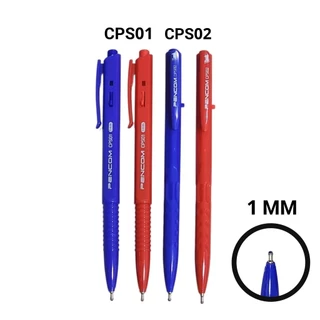 PENCOM ปากกาลูกลื่นหมึกน้ำมันเพนคอม NO.CPS02 หัว 1MM หมึกน้ำเงิน หมึกแดง (พร้อมส่ง)