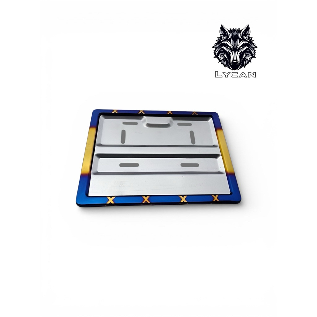 ป้ายทะเบียนรถมอเตอร์ไซค์สีรุ้งไทเททอง ลาย XXX (002)