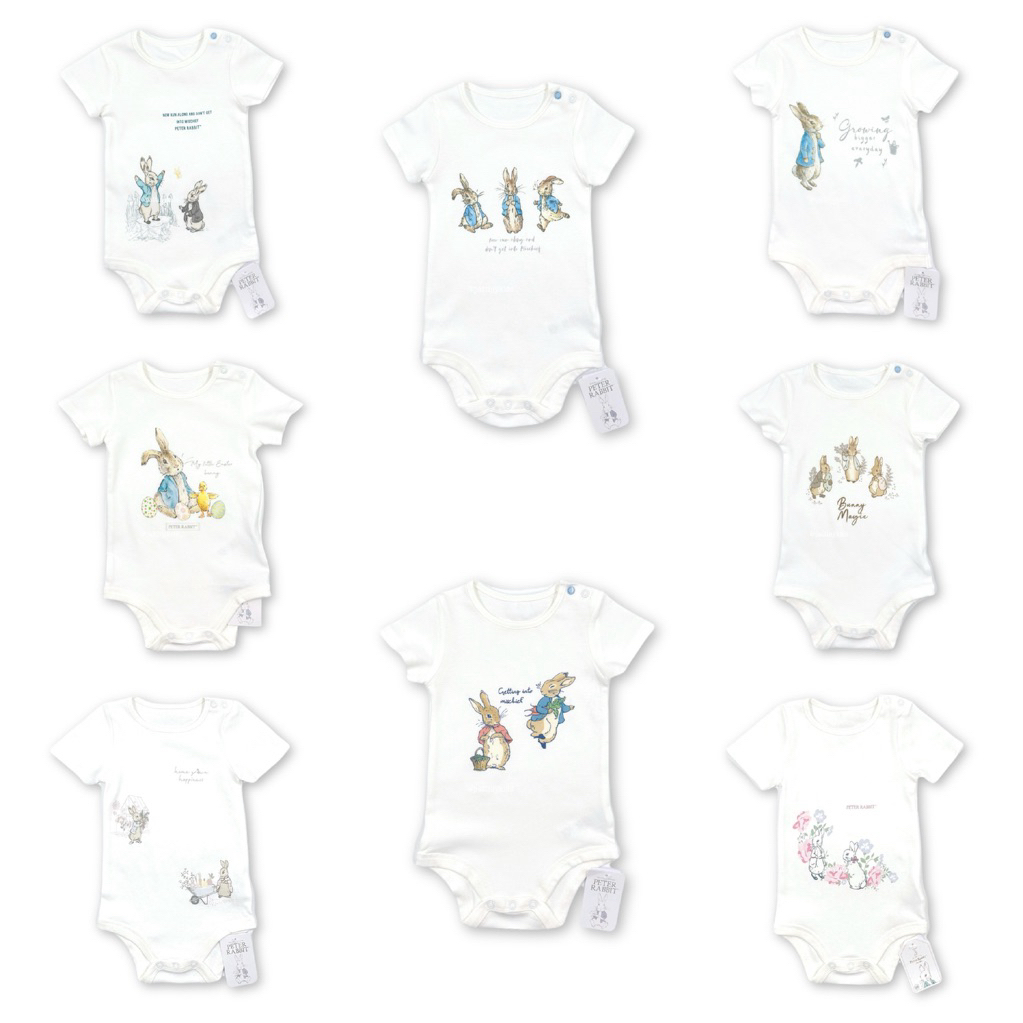 𝐏𝐄𝐓𝐄𝐑 𝐑𝐀𝐁𝐁𝐈𝐓 ชุดเด็ก บอดี้สูทแขนสั้น 3m-24m
