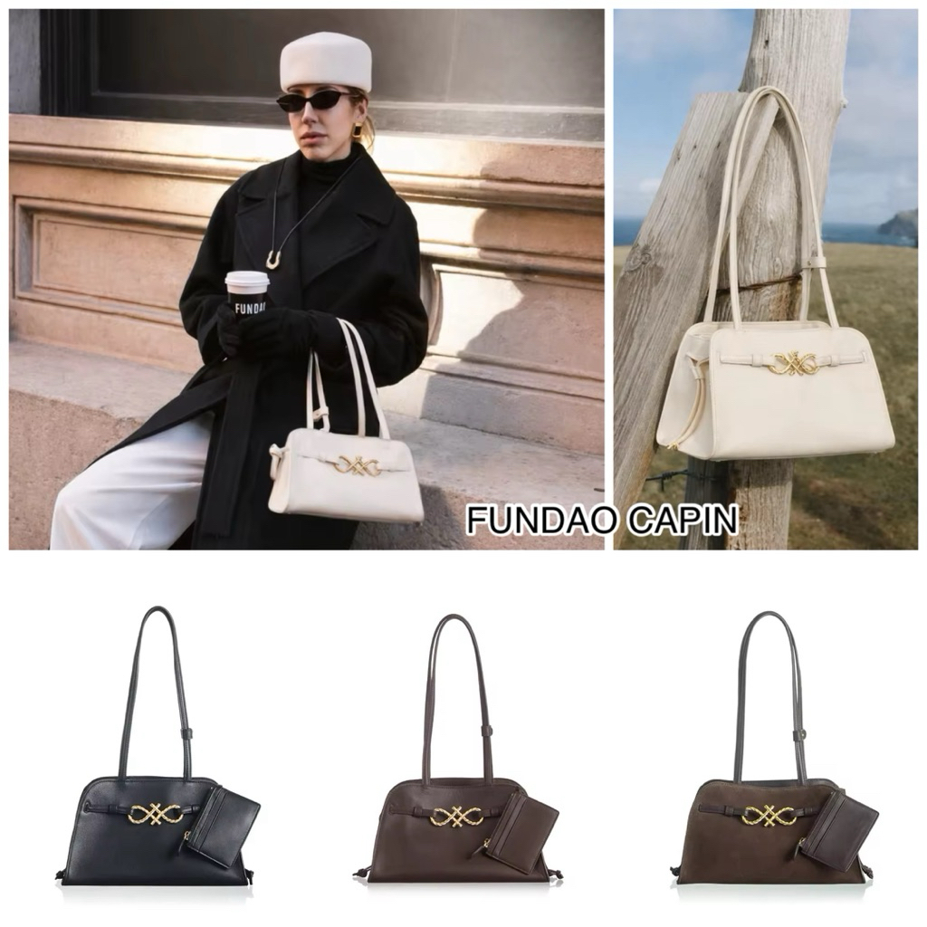 New Fundao Capin ใช้โค้ดลด2000ได้น้าา รุ่นใหม่ กระเป๋าสายสะพายไหล่ยาว ด้านในมีกระเป๋าใส่บัตร สวย เก๋