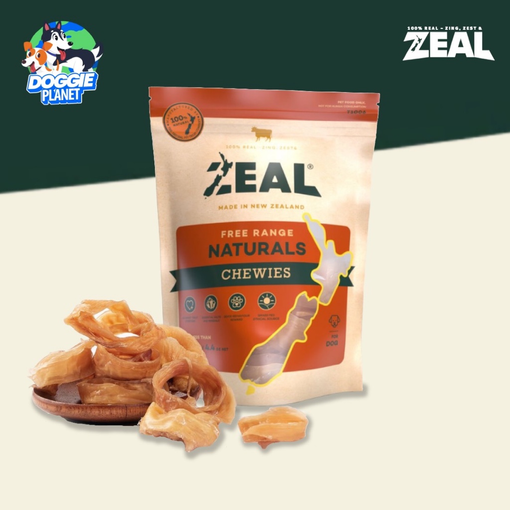 Zeal Veal Chewies ขนมสุนัข เอ็นลูกวัวอบแห้ง สำหรับแทะเล่น จากธรรมชาติ 125 ก.