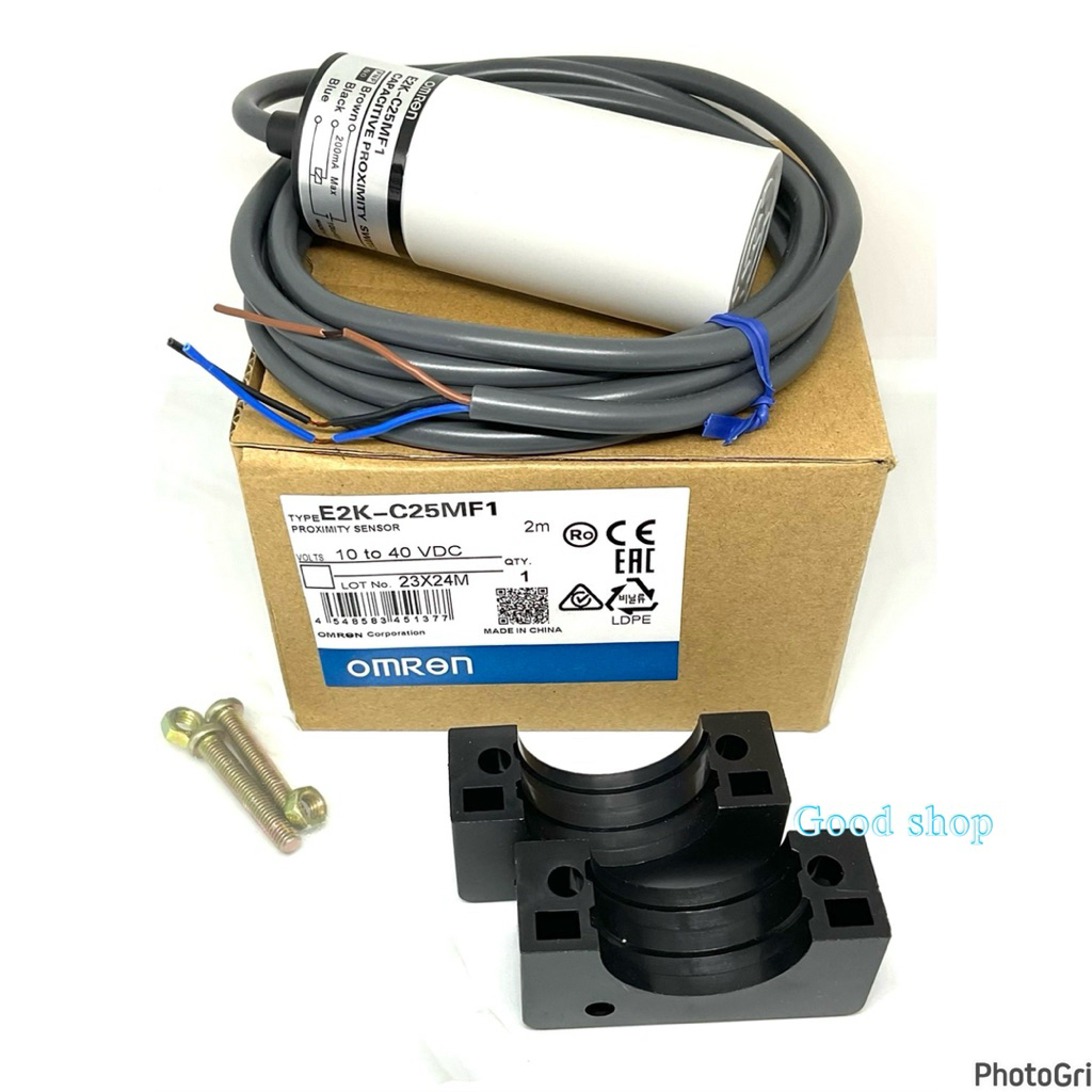 E2K-C25MF1 คาปาซิทีป PNP-NO เซ็นเซอร์ Sensor (Capacitive) 34มิล ระยะจับ 3-25มิล (จับความหนาแน่น)