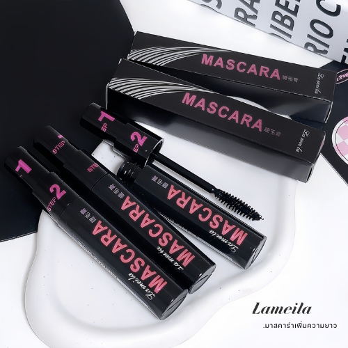 (มีส่งด่วน)มาสคาร่า MASCARA  Step 2 IN 1 ช่วยเพิ่มความหนา ยาว