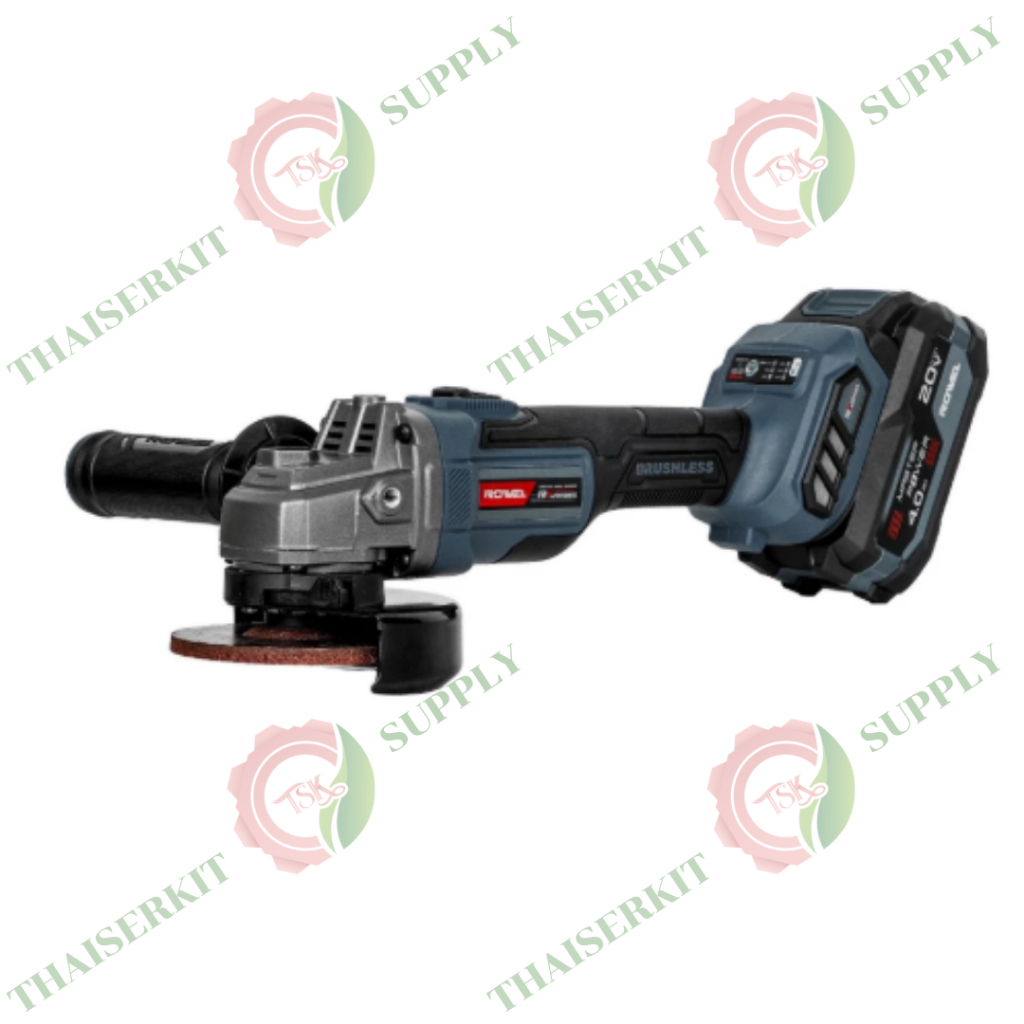 ROWEL รุ่น DGD100RX-S เครื่องเจียรไร้สาย 20V 4″ RX seires พร้อมแบตเตอรี่ 5.0Ah x1 พร้อมแท่นชาร์จ รับประกัน 2ปี พร้อมส่ง ราคา ถูกที่สุด ดีลบีเคเค แกลเลอรีภาพที่ 3