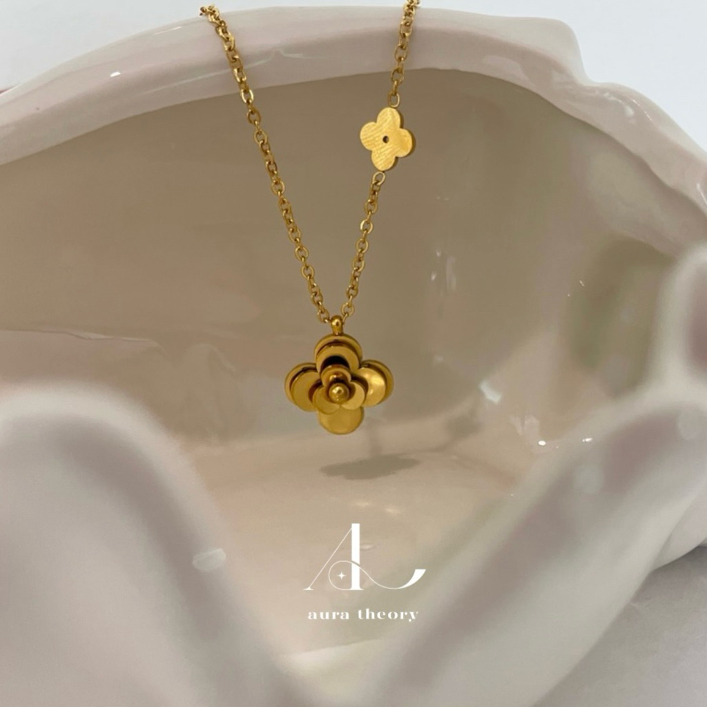 สร้อยสแตนเลส aura theory double jasmine flower