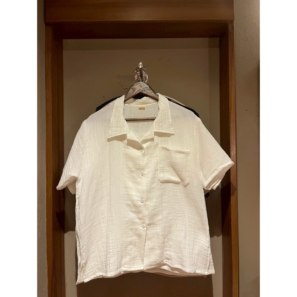 Lucus  เสื้อเชิ้ตคอปกผ้าสาลู 2 ชั้นและผ้าลินินผสมฝ้าฝ้าย เสื้อผู้ชาย ราคา ถูกที่สุด ดีลบีเคเค แกลเลอรีภาพที่ 8