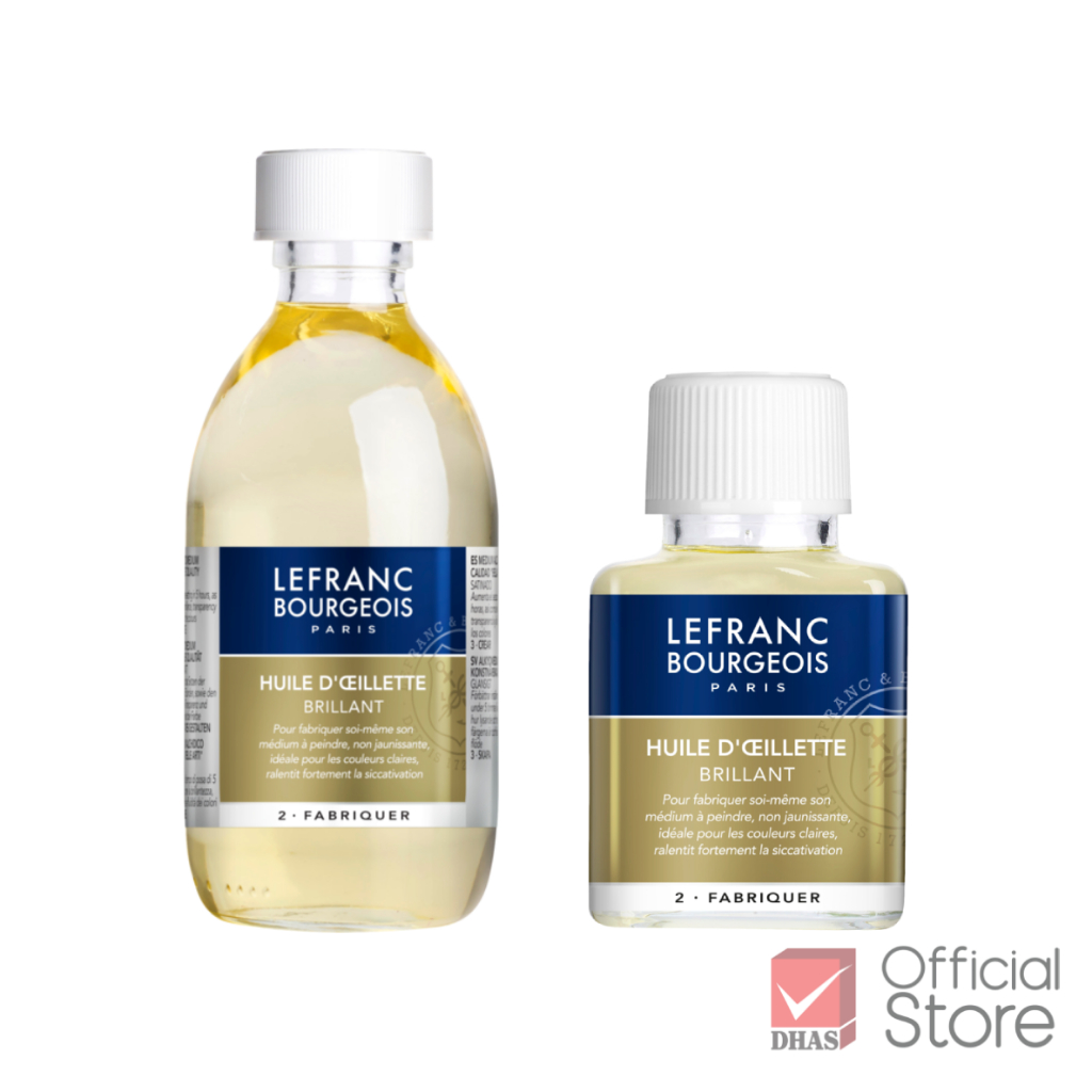 Lefranc สื่อผสมสีน้ำมัน เมล็ดป๊อปปี้ (Poppy Seed Oil) จำนวน 1 ขวด