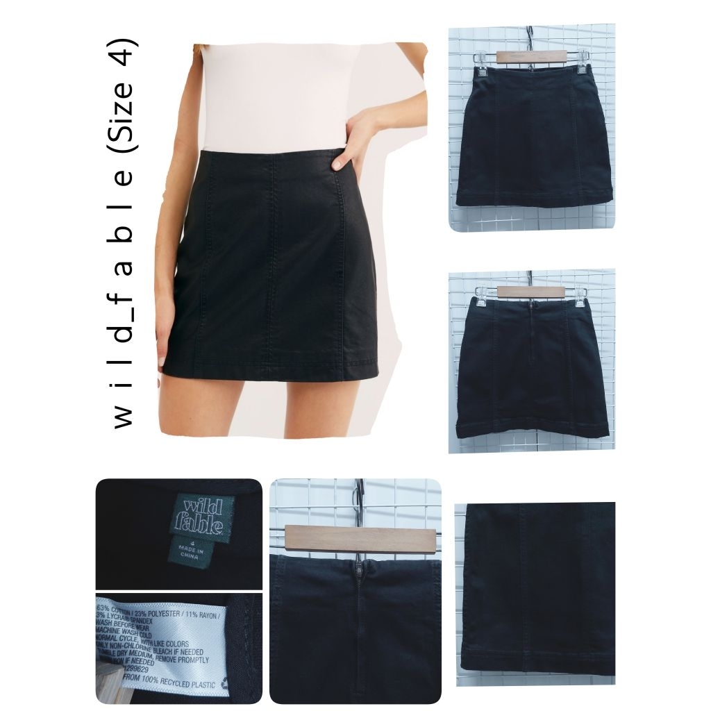 5171. w i l d_f a b l e (Size 4) กระโปรงยีนส์สั้นมือสอง