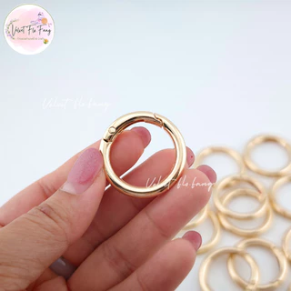 พวงกุญแจกลม เกรดพรีเมี่ยม สีเงิน สีทอง แบบสปริง 25mm, 30 mm เกรดเงาสวย สำหรับ DIY งานทำพวงกุญแจ งานร้อยเชือก