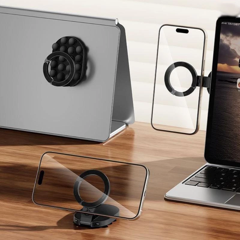 ✔[🇹🇭พร้อมส่ง🎁]Maglock L-7 ขาตั้งมือถือ 3 in 1 มี magsafe แม่ เหล็ก แผ่นยางซิลิโคน ยึดมือถือเกาะแน่น พกพาง่าย เบา thumbnail 4