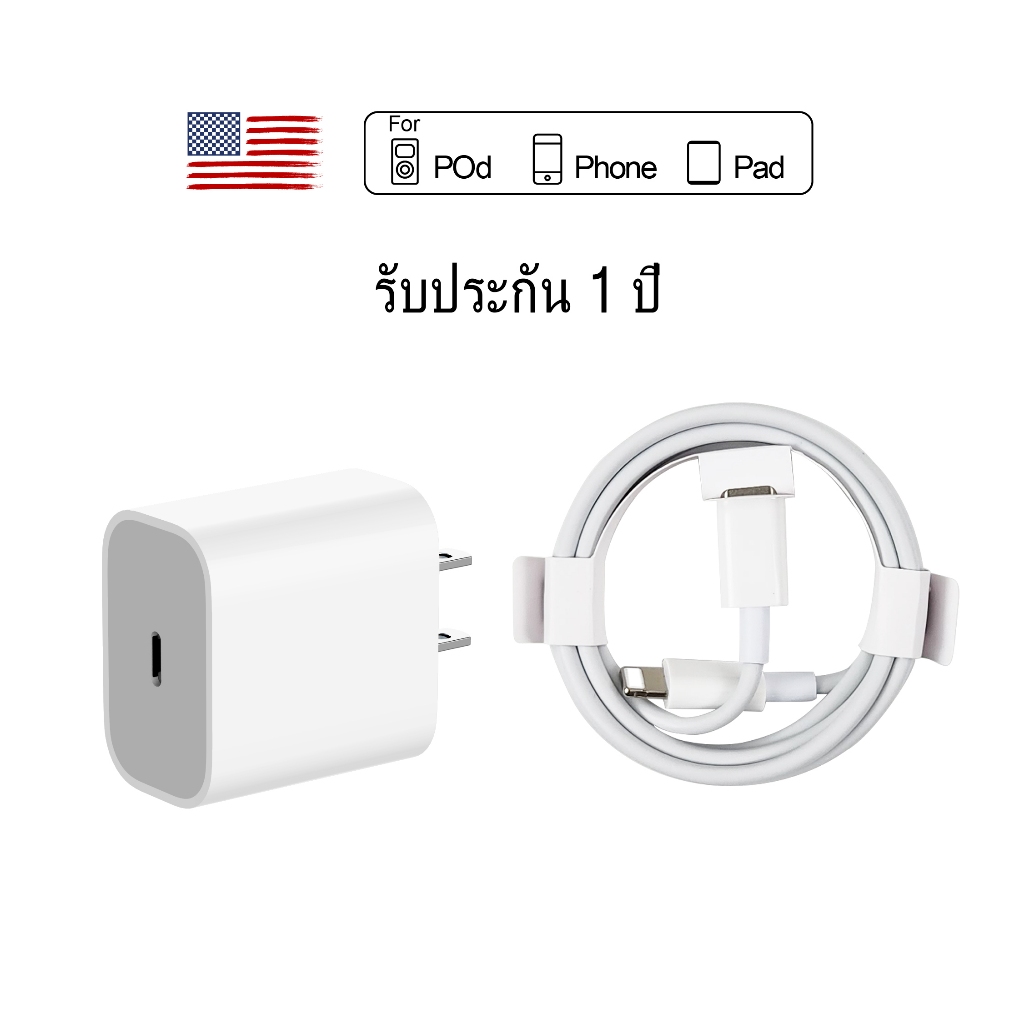 สายชาร์จ pd 20w หัวชาร์จ pd20w 3a typec 3a Fast charging เหมาะสำหรับ phone พร้อมกล่อง