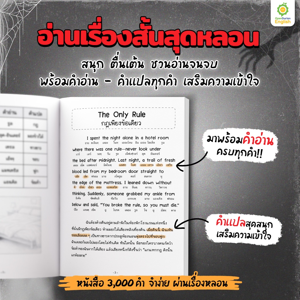 หนังสือเก่งศัพท์ในชีวิตประจำวัน 3,000 คำ จำง่าย ผ่านเรื่องหลอน หนังสือภาษาอังกฤษ by Opendurian OPDENG รูปที่ 2