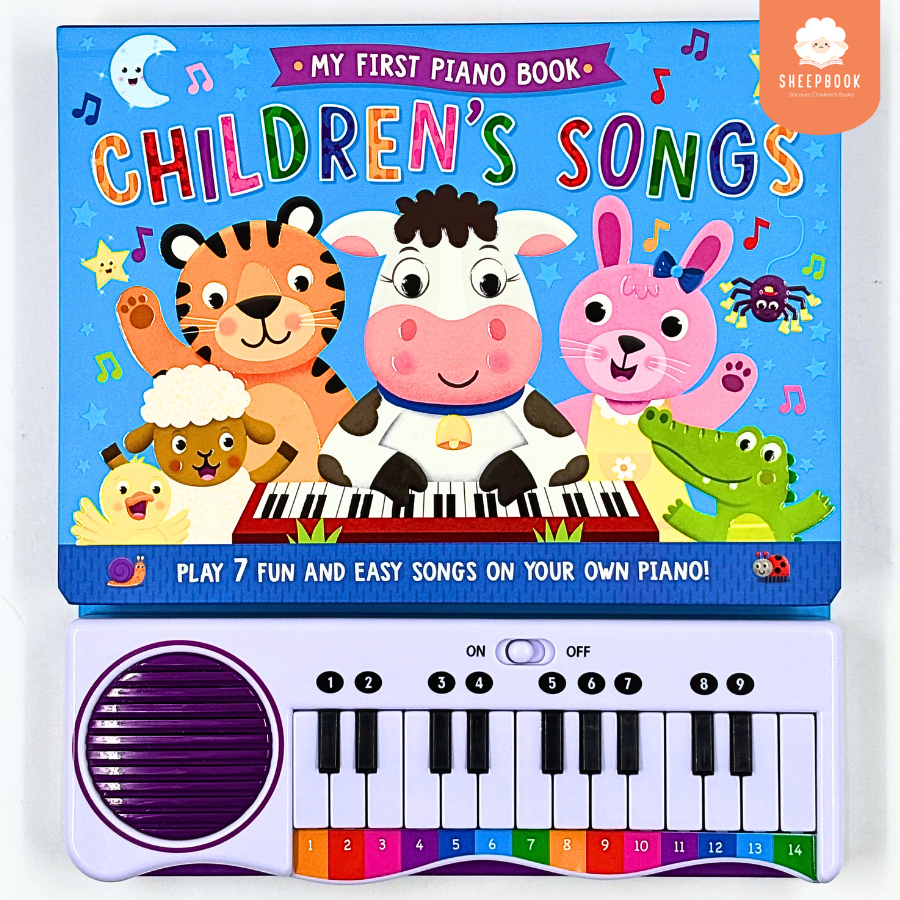 หนังสือปุ่มกดมีเสียง Piano Book Children's Songs กระดาษแข็งทุกหน้า D1F3