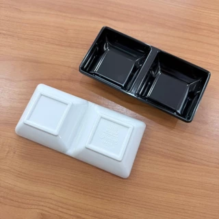 SB Melamine ถ้วยน้ำจิ้ม 2 ช่อง ถ้วยน้ำจิ้มเกาหลี 2 ช่อง ถ้วยน้ำจิ้มเมลามีน 2 ช่อง 2.8x5.8 นิ้ว